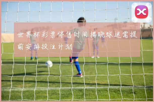 世界杯彩票停售时间揭晓球迷需提前安排投注计划